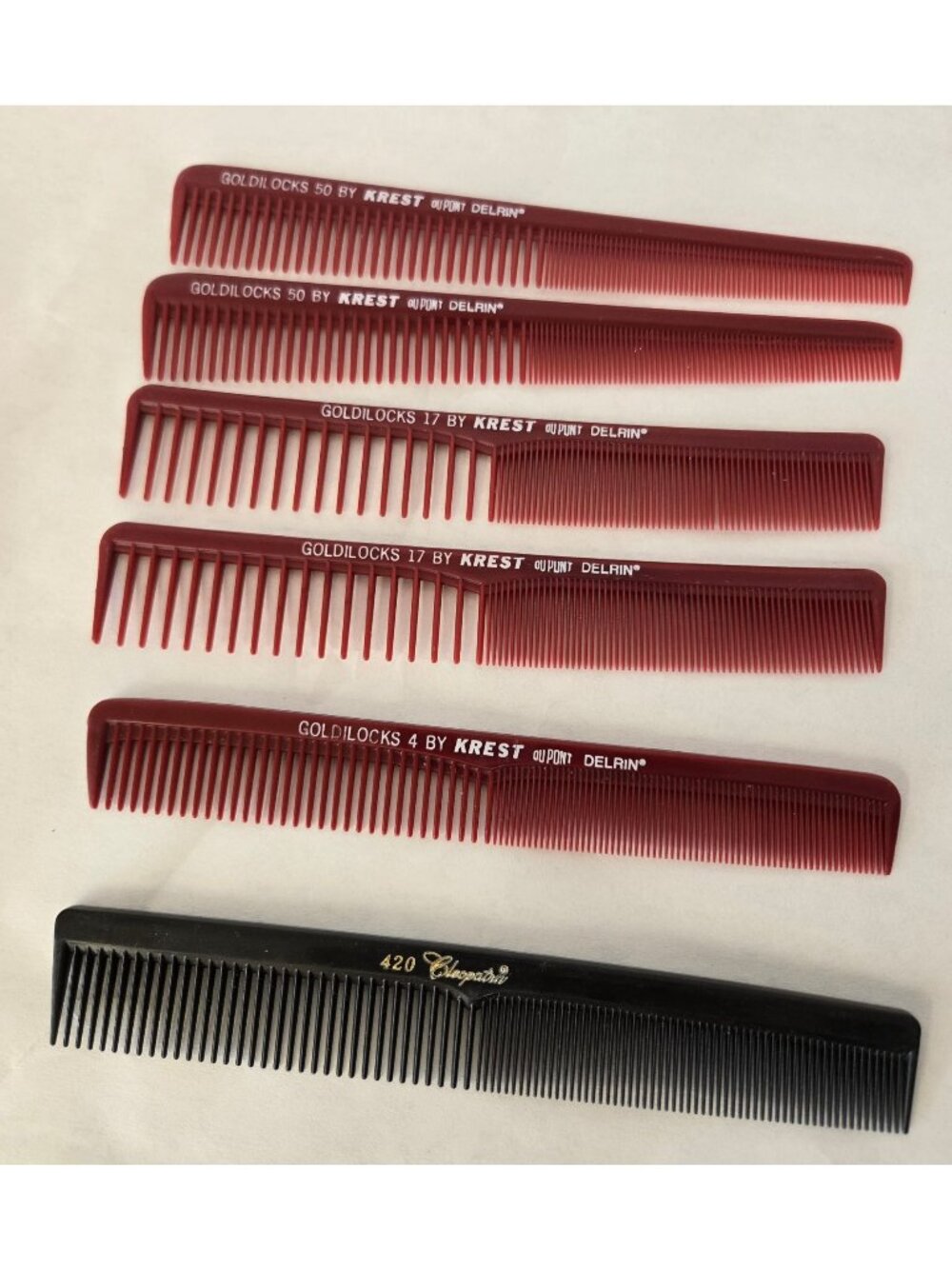 Goldilocks By Krest Brand Professional Comb Set Hairstylist Barber